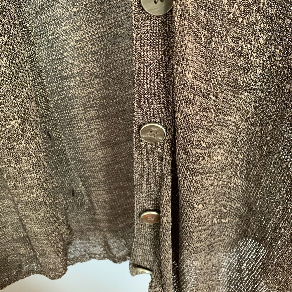 Short sleeve bronze knit cardigan Quicksilver